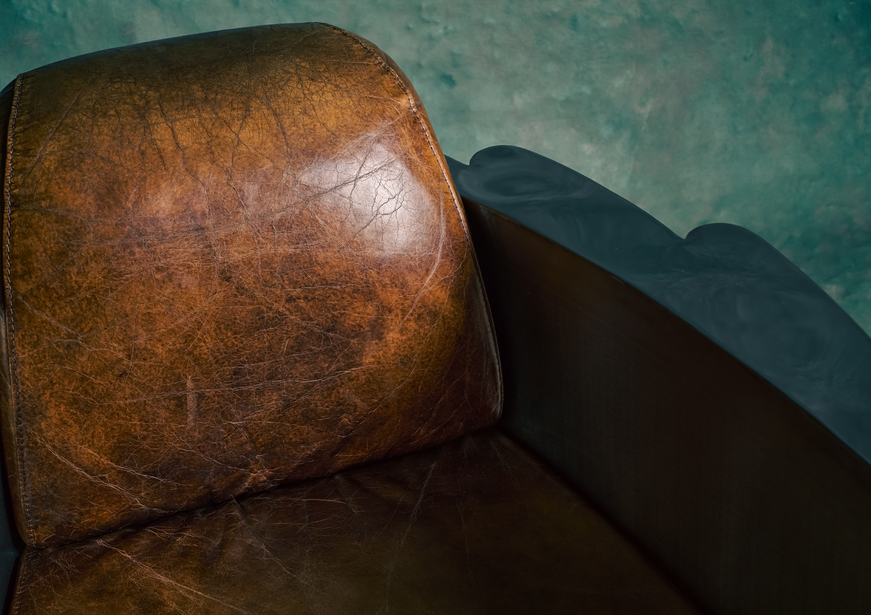 Antique leather armchair