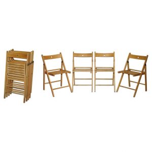 SUITE OF FOUR ENGLISH OAK CIRCA 1940’S FOLDING STEAMER CHAIRS STUNNING PATINA