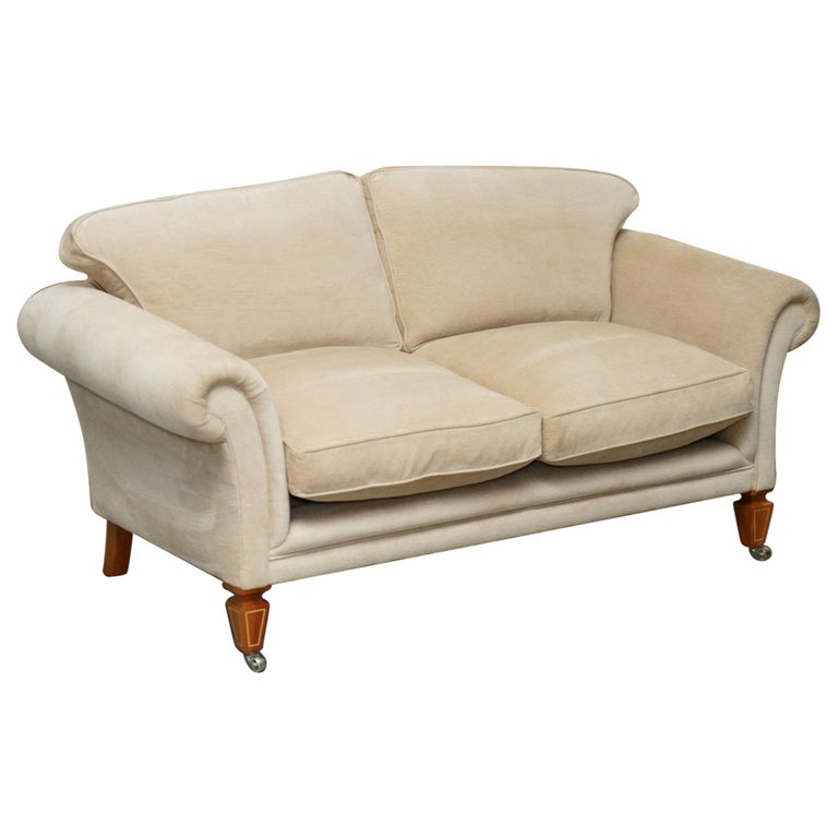 EXQUISITE RRP £15,000 VISCOUNT DAVID LINLEY TWO SEAT SOFA WITH STAMPED CASTORS