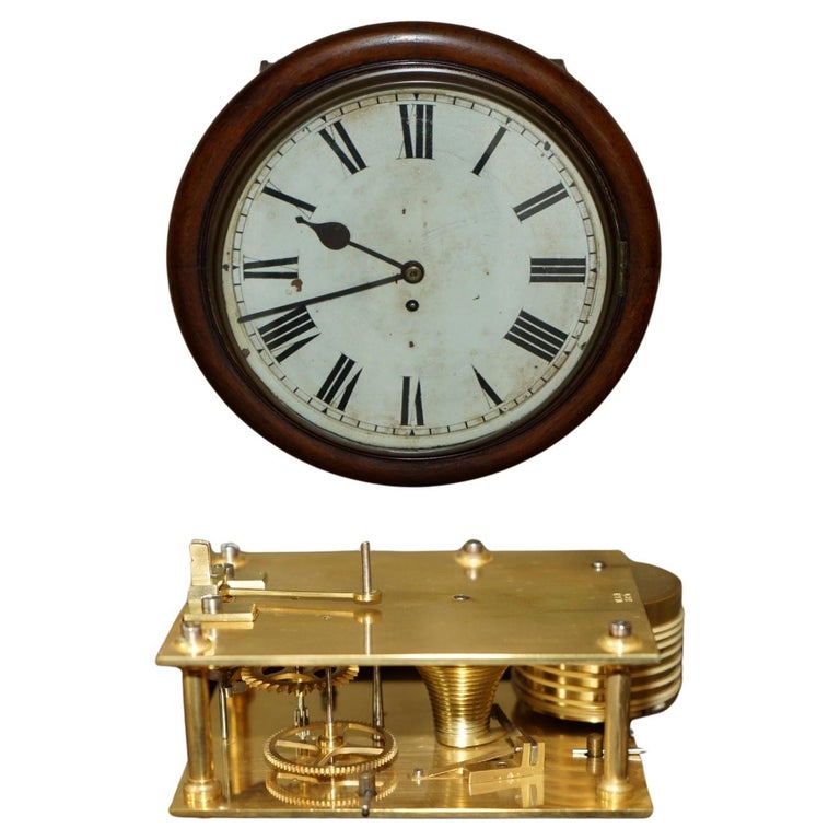 EXQUISITE ANTIQUE CIR 1880 WINTERHALDER & HOFMEIER WALL CLOCK STUNNING MOVEMENT