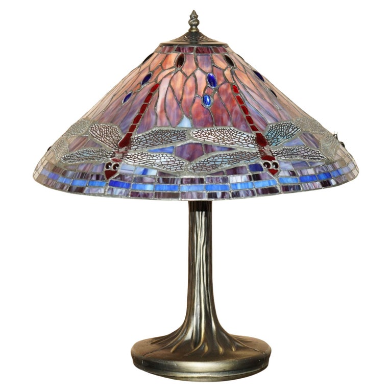 STUNNING LUXURY REPRODUCTION TIFFANY & CO NEW YORK DRAGON FLY TABLE LAMP