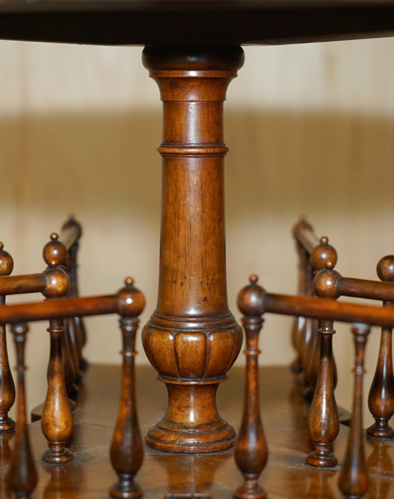 ANTIQUE-RESTORED-VICTORIAN-BURL-WALNUT-LIBRARY-REVOLVING-BOOK-TABLE-BOOKCASE-205800395830-8