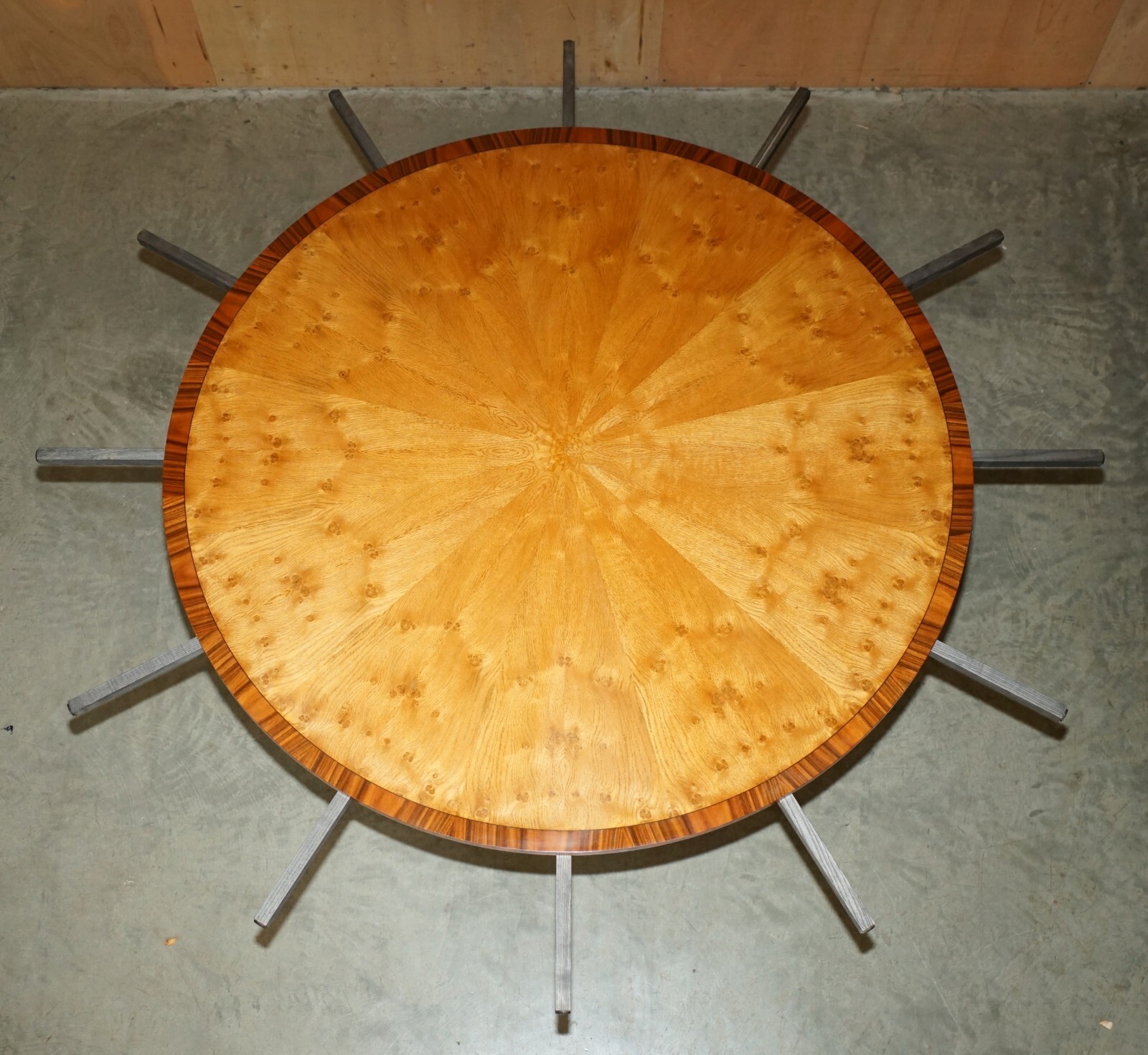 BRAND-NEW-BURR-BURL-OAK-EXTENDING-JUPE-ROUND-DINING-TABLES-SEATS-6-10-PEOPLE-205810180440-14
