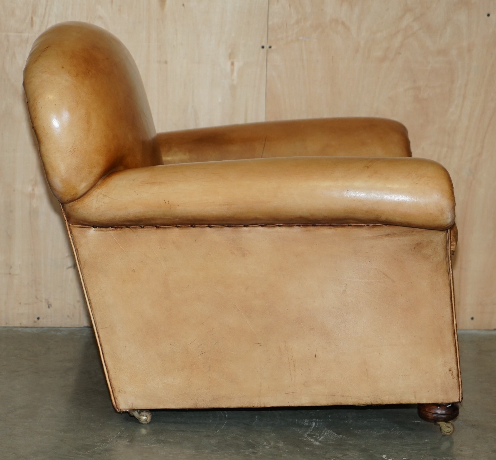 COMFORTABLE-PAIR-OF-ANTIQUE-CHESTERFIELD-VICTORIAN-BROWN-LEATHER-CLUB-ARMCHAIRS-187688585870-12