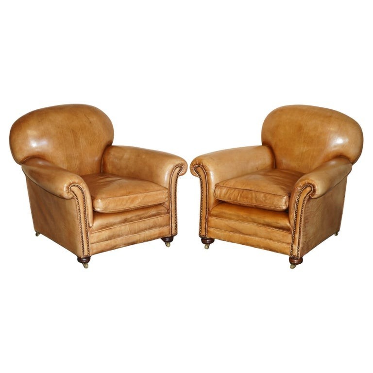 COMFORTABLE-PAIR-OF-ANTIQUE-CHESTERFIELD-VICTORIAN-BROWN-LEATHER-CLUB-ARMCHAIRS-187688585870