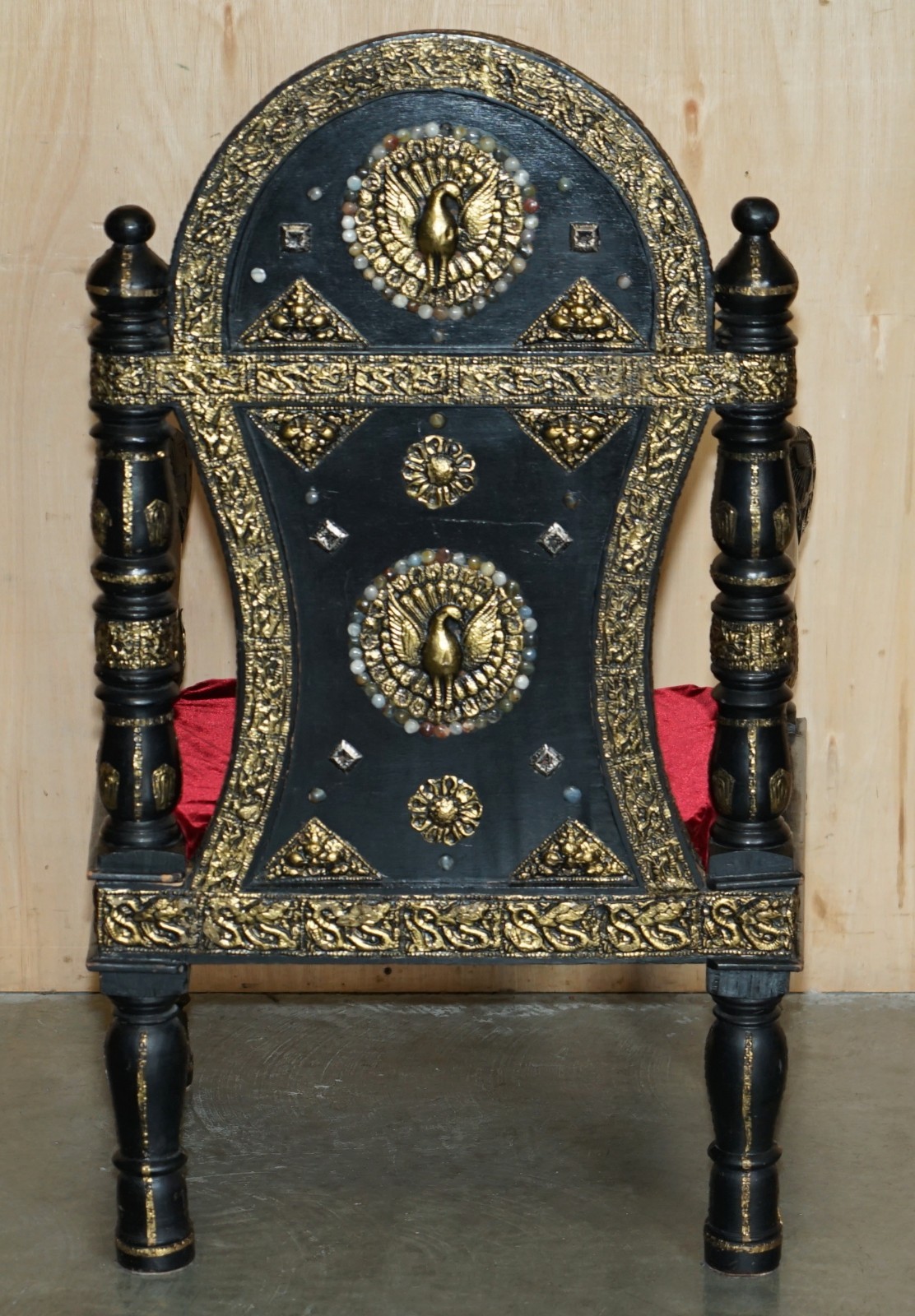 VINTAGE-REPOUSE-METAL-INDIAN-CIRCA-1950S-EBONISED-PANTHER-HEAD-ARMCHAIR-177527115890-16