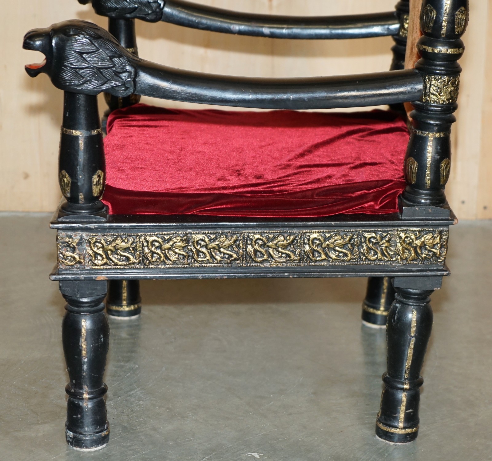 VINTAGE-REPOUSE-METAL-INDIAN-CIRCA-1950S-EBONISED-PANTHER-HEAD-ARMCHAIR-177527115890-21