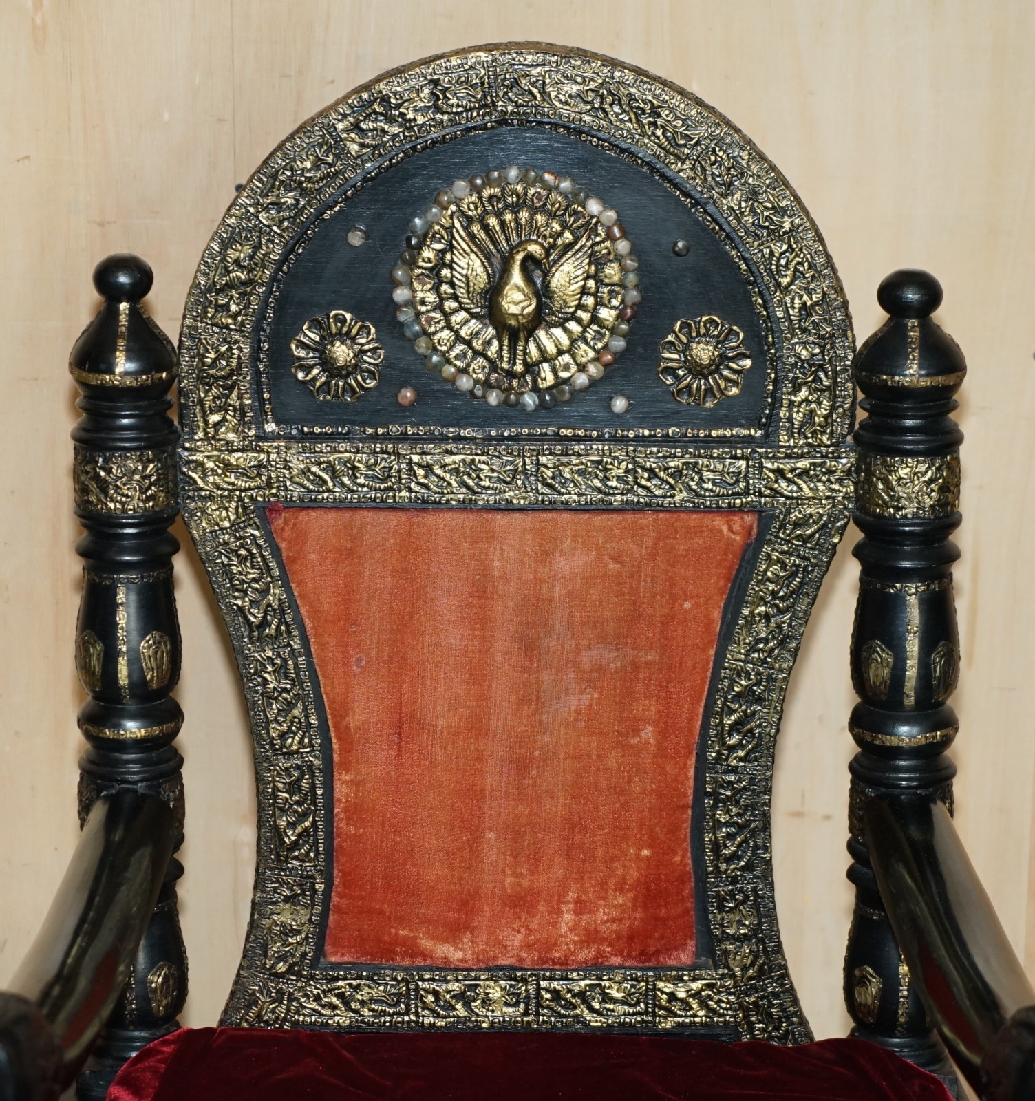 VINTAGE-REPOUSE-METAL-INDIAN-CIRCA-1950S-EBONISED-PANTHER-HEAD-ARMCHAIR-177527115890-4