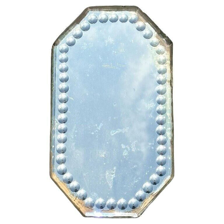 ANTIQUE CIRCA 1880 RECTANGLE SORCERER'S MIRROR STAMPED MADE IN ENGLAND TO BACK