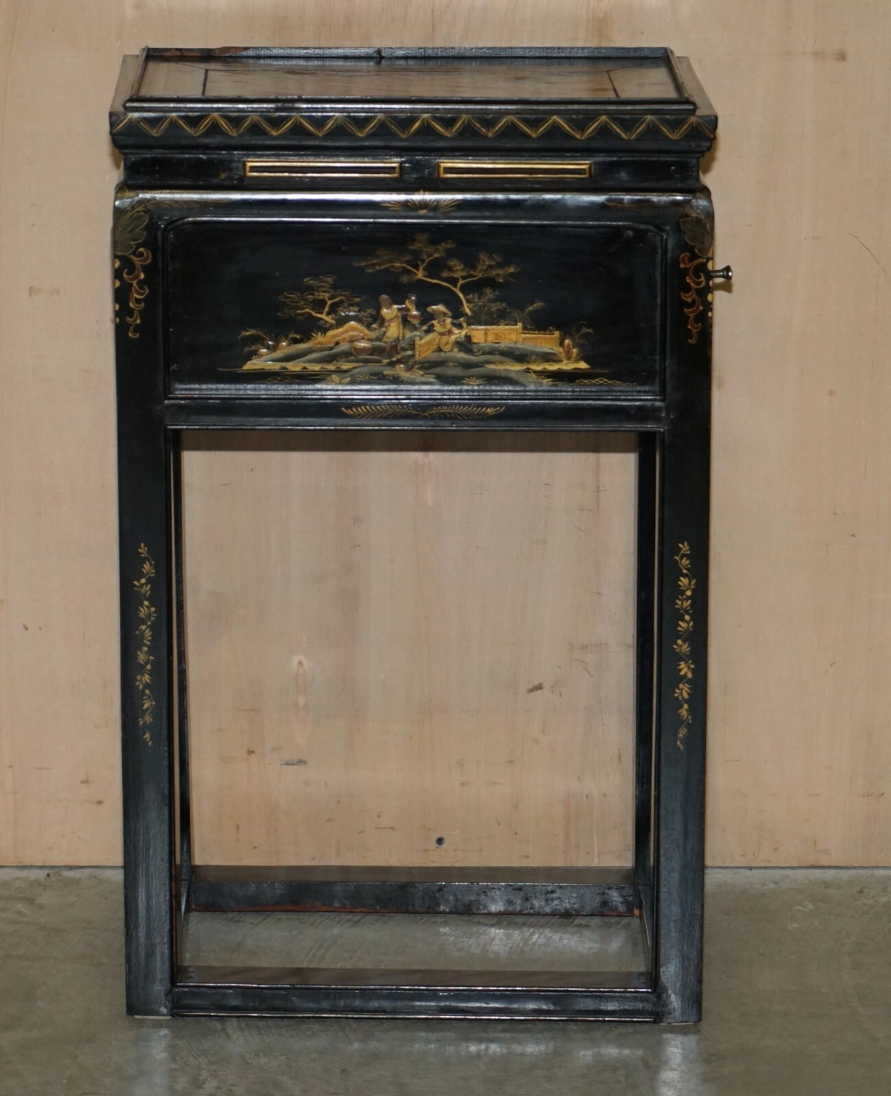 ANTIQUE-VICTORIAN-CIRCA-1880-CHINESE-CHINOISERIE-LACQUERED-SIDE-END-LAMP-TABLE-205810180441-13
