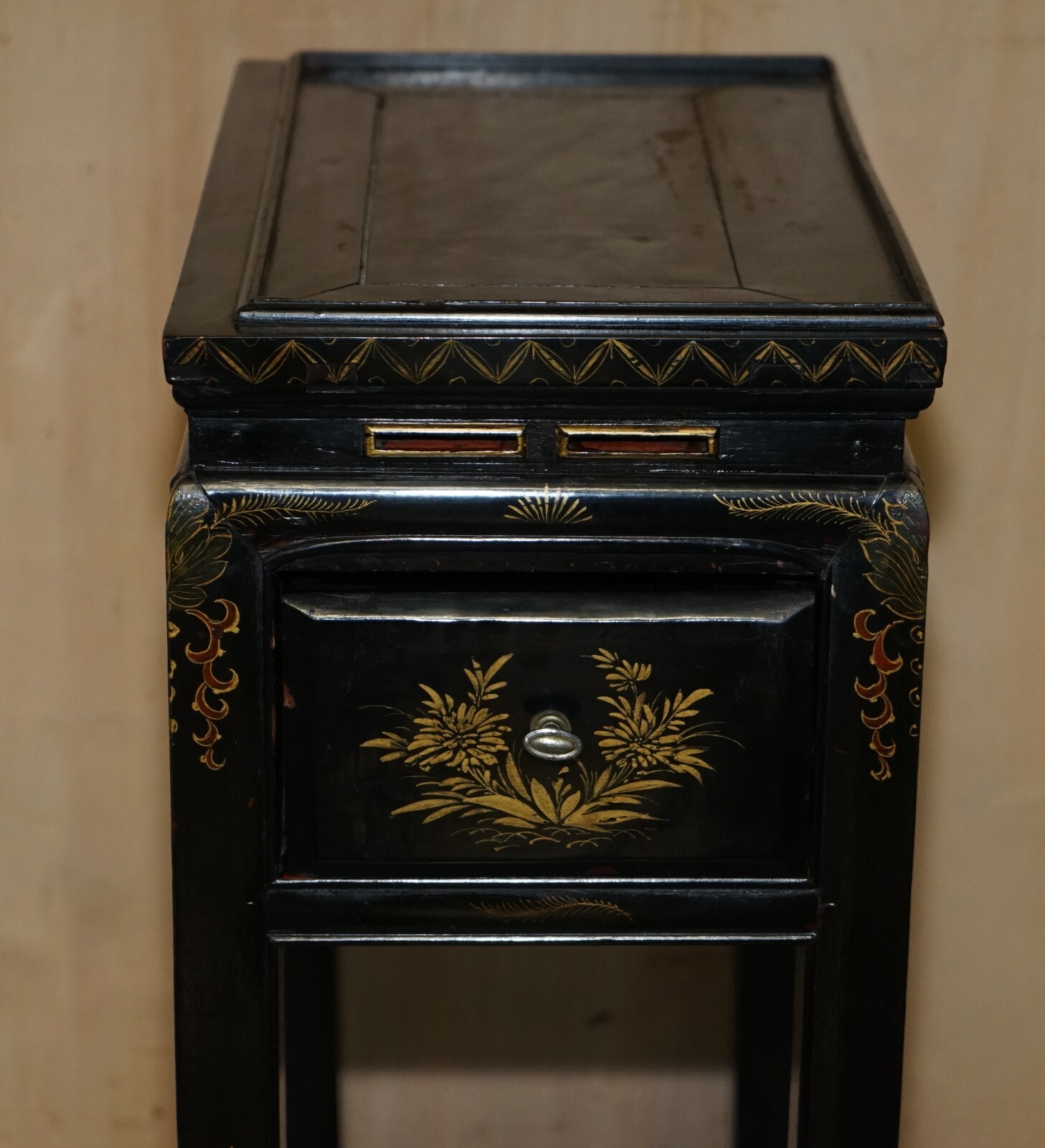 ANTIQUE-VICTORIAN-CIRCA-1880-CHINESE-CHINOISERIE-LACQUERED-SIDE-END-LAMP-TABLE-205810180441-3