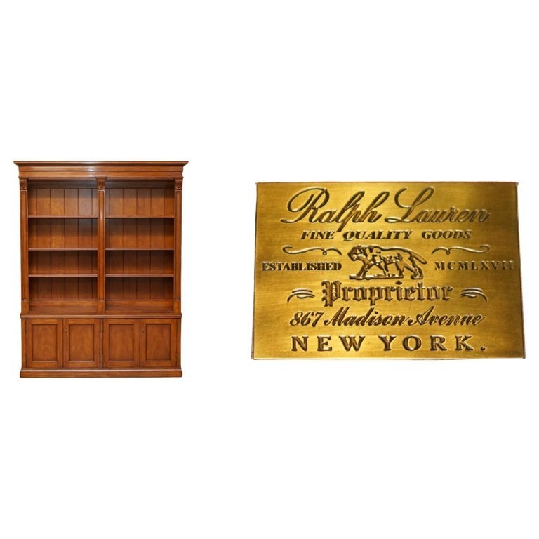 EXQUISITE-EXTRA-LARGE-RALPH-LAUREN-MAHOGANY-MADISON-AVENUE-OPEN-LIBRARY-BOOKCASE-177526101421