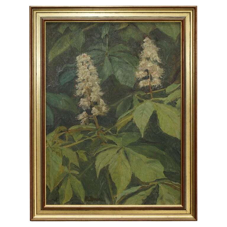 Lovely Victorian Oil On Canvas painting by E.Drvee Circa 1880-1900 Of Flowers