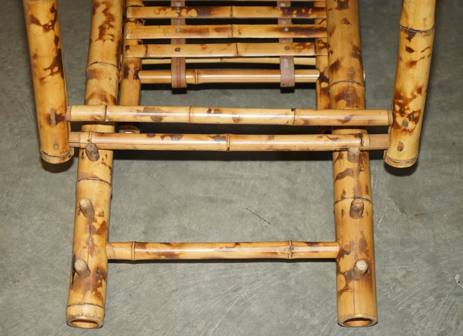 PAIR-OF-MID-CENTURY-MODERN-CIR-1950-BAMBOO-RECLINING-SLING-ARMCHAIRS-FOOTSTOOL-177529740411-12