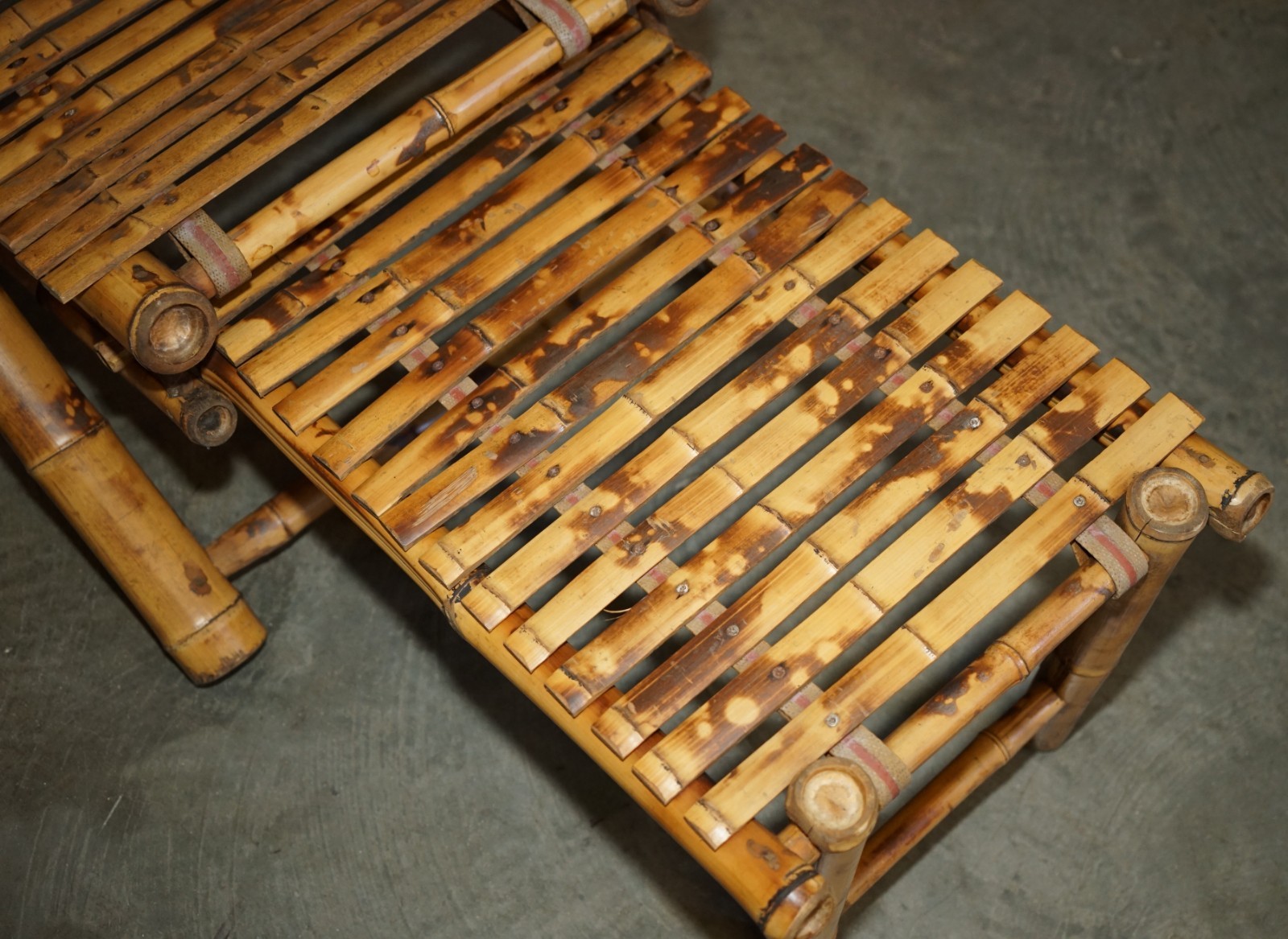 PAIR-OF-MID-CENTURY-MODERN-CIR-1950-BAMBOO-RECLINING-SLING-ARMCHAIRS-FOOTSTOOL-177529740411-22