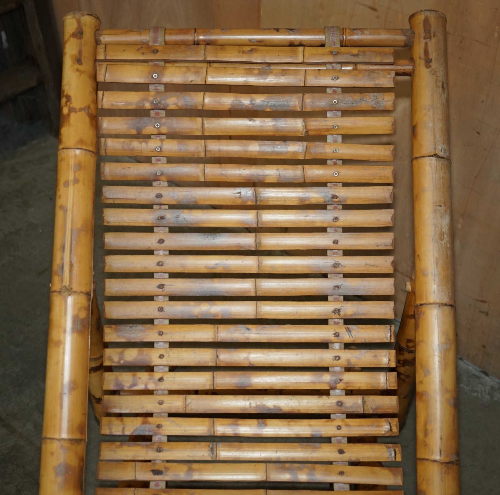 PAIR-OF-MID-CENTURY-MODERN-CIR-1950-BAMBOO-RECLINING-SLING-ARMCHAIRS-FOOTSTOOL-177529740411-8