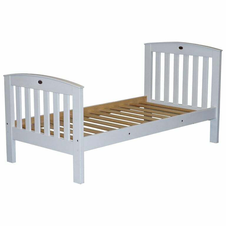 RRP £350 BOORI COUNTRY COLLECTION WHITE PAINTED PINE SINGLE CHILDREN'S BED FRAME