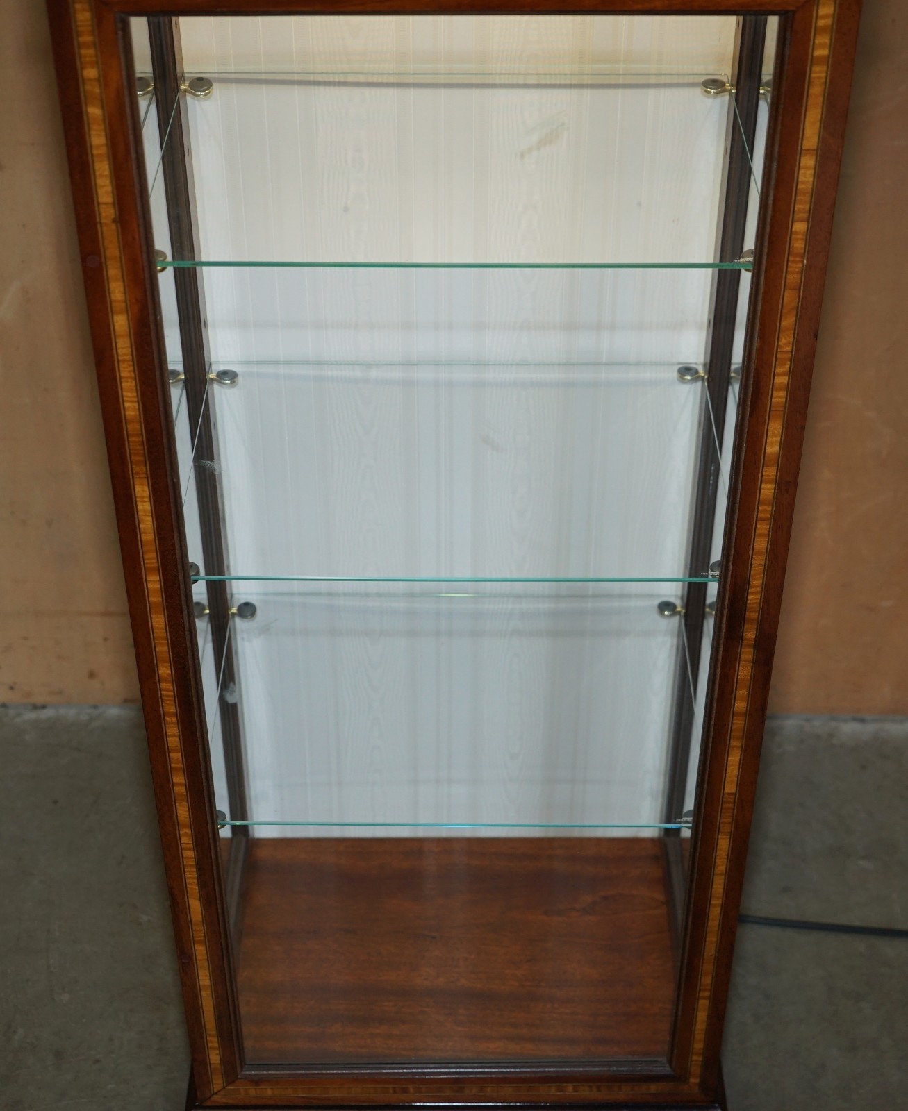 SUITE-OF-FIVE-SHERATON-REVIVIAL-LED-LIGHT-DISPLAY-CABINETS-WITH-GLASS-SHELVES-187691204691-10