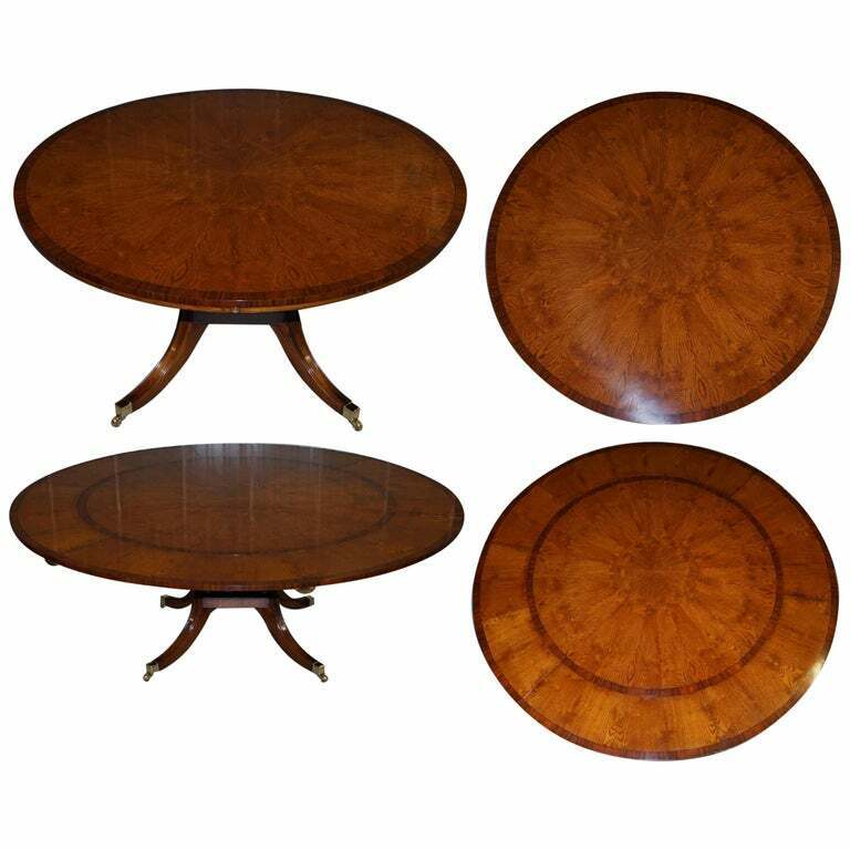 BRAND NEW CLUSTER OAK EXTENDING JUPE ROUND DINING TABLES SEATS 6 – 10 PEOPLE