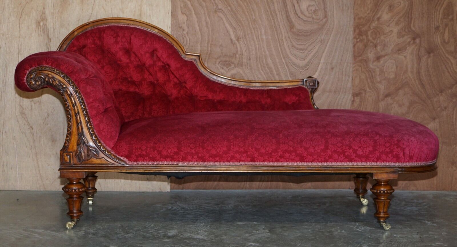 RESTORED ANTIQUE HOWARD & SON'S BERNERS STREET CHESTERFIELD CHAISE LOUNGE  SOFA - Royal House Antiques