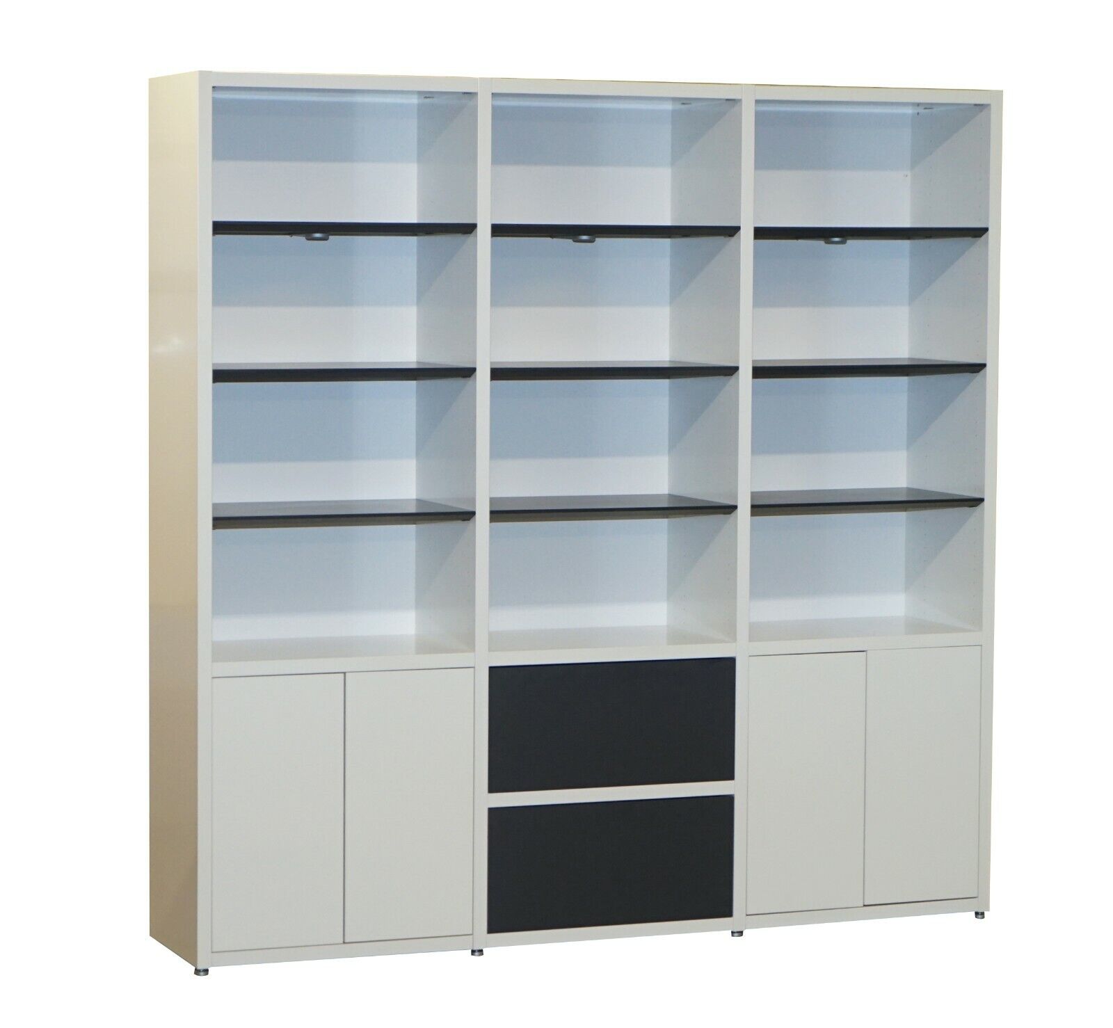 RRP £7000 BO CONCEPTS COPENHAGEN WALL SYSTEM FREE STANDING BOOKCASE CUPBOARD