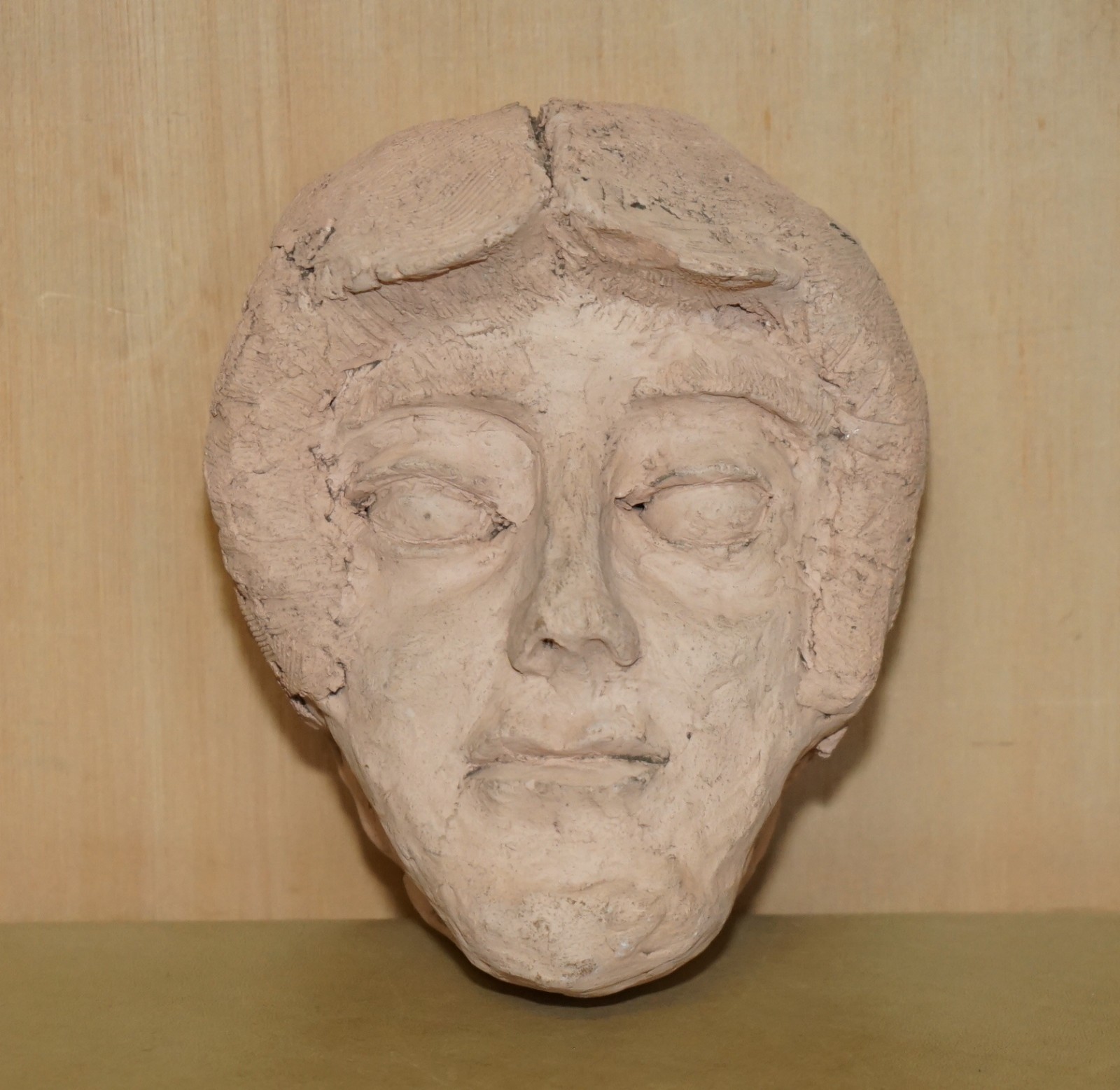 VINTAGE-HAND-MADE-CLAY-TERRACOTTO-COLOUR-SCULPTURE-OF-A-FACE-MASK-177496223353-2