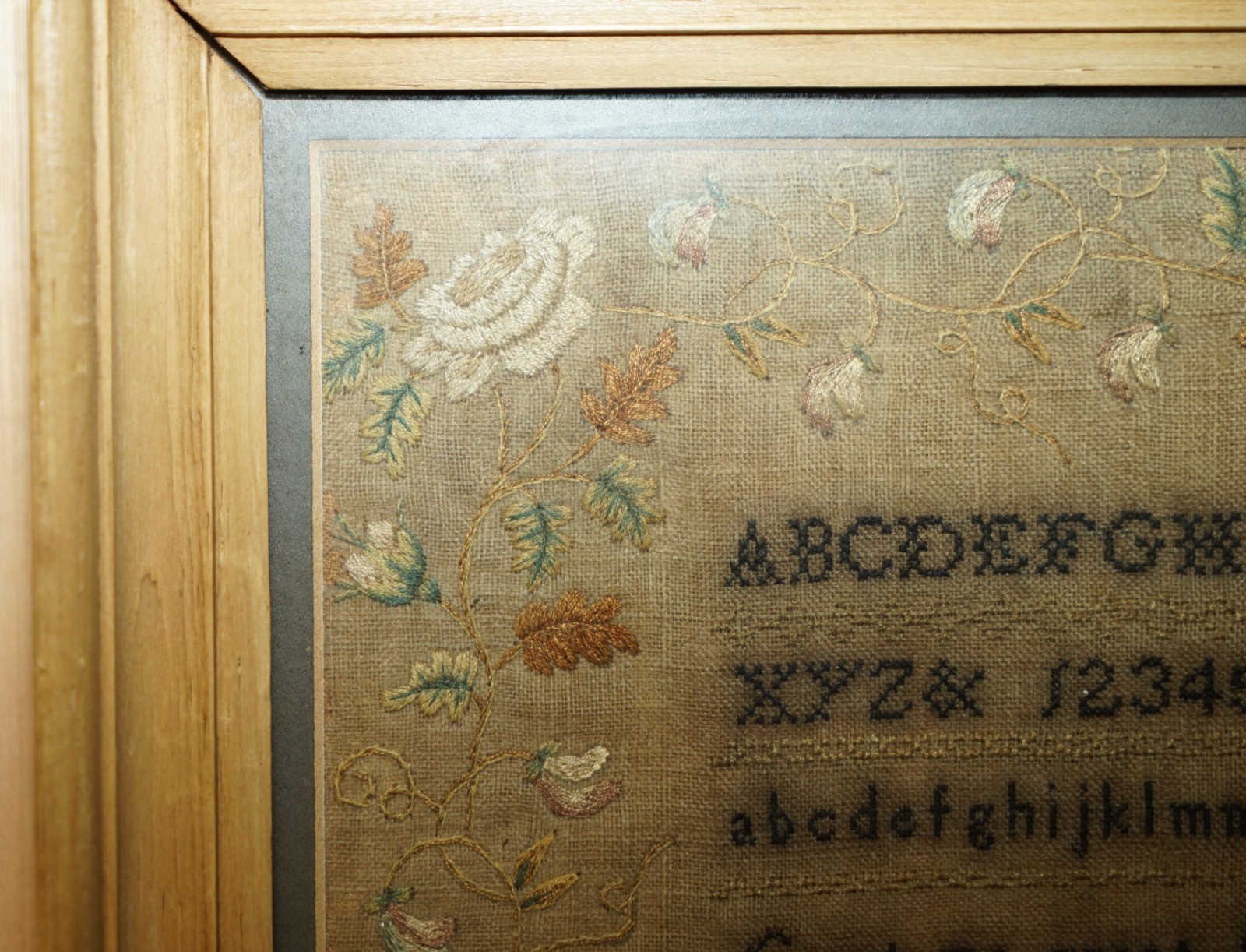 COLLECTABLE-ANTIQUE-ANTIQUE-1817-MARY-PERKINS-GEORGE-III-NEEDLEWORK-SAMPLER-205788813414-12