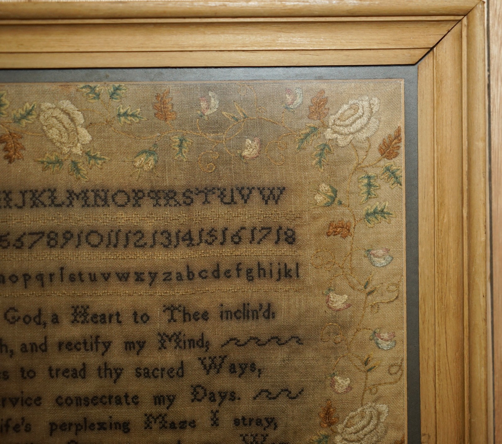 COLLECTABLE-ANTIQUE-ANTIQUE-1817-MARY-PERKINS-GEORGE-III-NEEDLEWORK-SAMPLER-205788813414-5