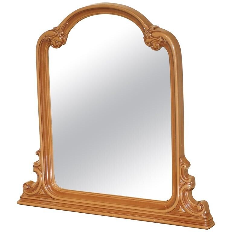 DECORATIVE & VINTAGE STYLE OVERMANTLE OR DRESSING TABLE MIRROR WITH THICK FRAME