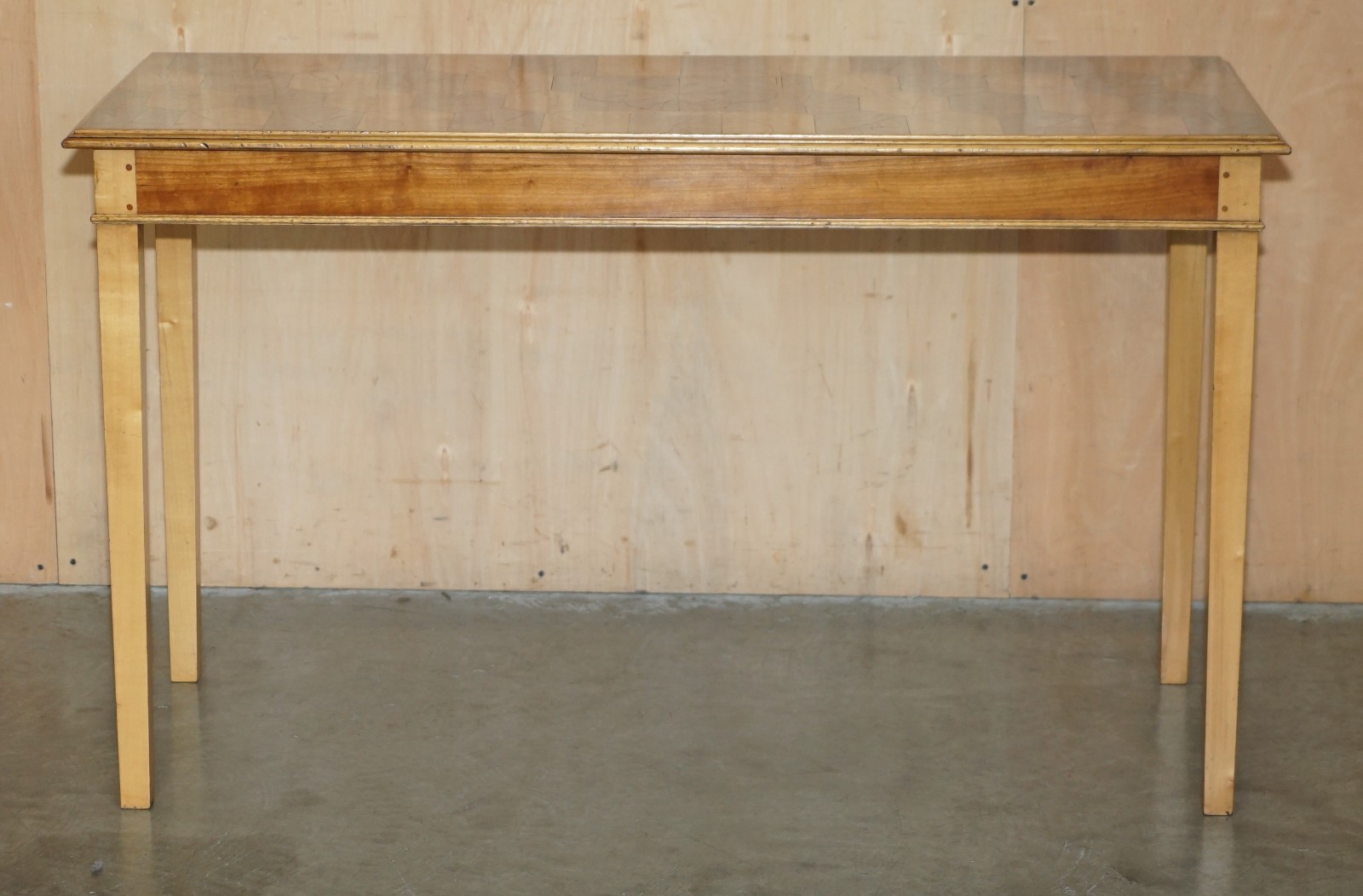 EXQUISITE-SUPER-DECORATIVE-CIRCA-1920S-OYSTER-LABURNUM-WOOD-CONSOLE-TABLE-187687728794-3