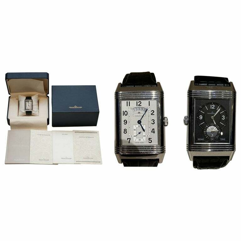LTD EDITION JAGER LECOULTRE GRAND REVERSO 986 DUODATE DOUBLE SIDED WRIST WATCH