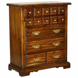 RRP £4500 THOMASVILLE BANK CHEST OF DRAWERS SOLID HARD WOOD HABERDASHERY STYLE