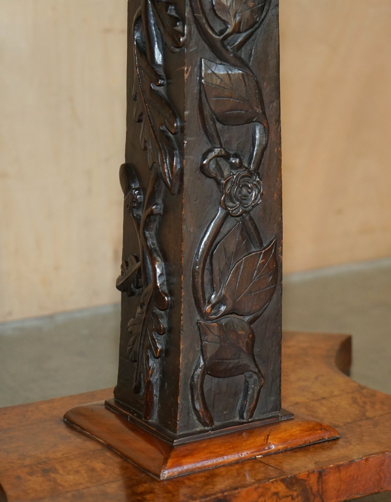 SUBLIME-CIR-1800-ANTIQUE-SPECIMEN-WOOD-OCCASIONAL-TILT-TOP-TABLE-BURR-WALNUT-OAK-177526177234-14