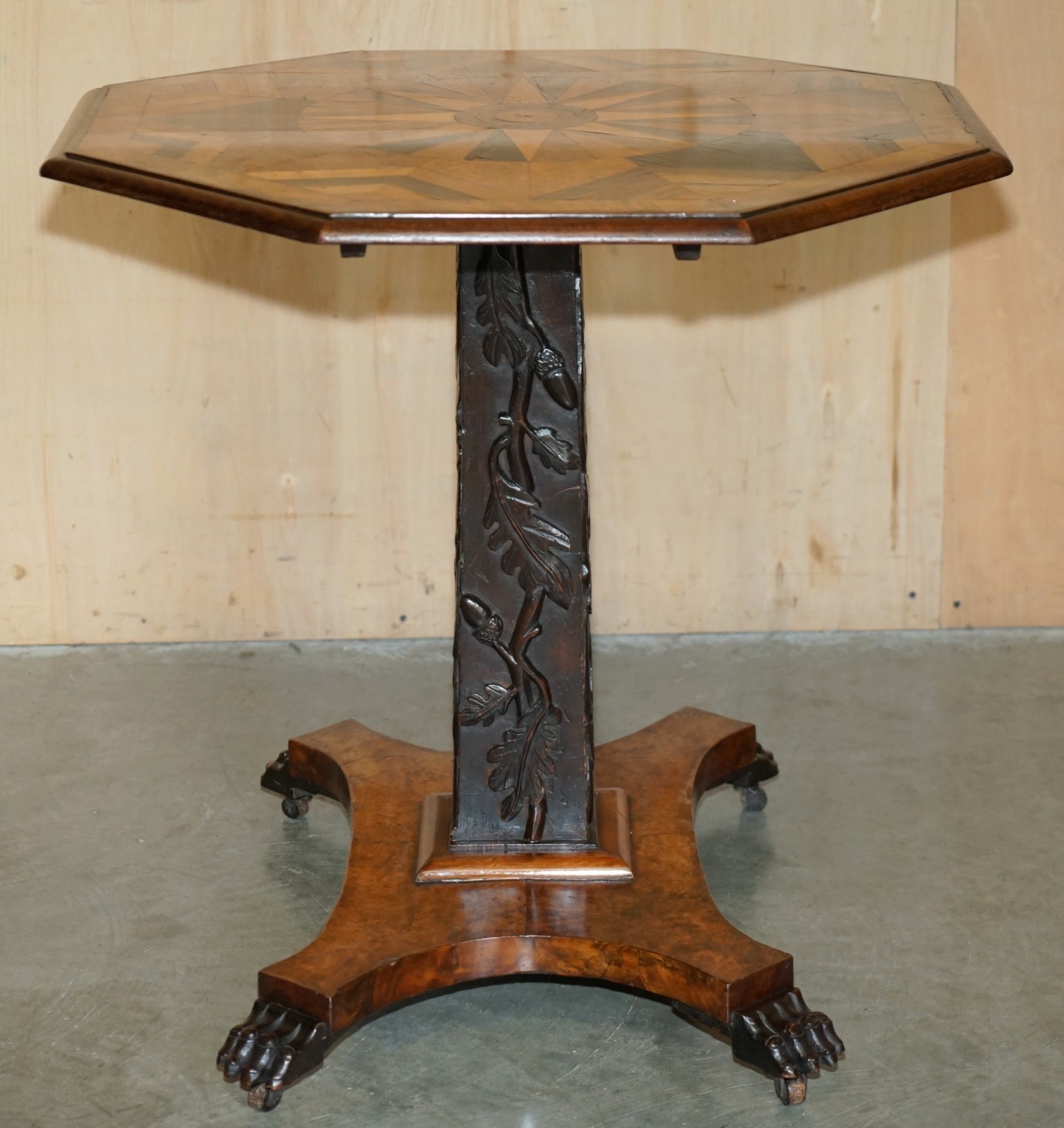 SUBLIME-CIR-1800-ANTIQUE-SPECIMEN-WOOD-OCCASIONAL-TILT-TOP-TABLE-BURR-WALNUT-OAK-177526177234-19