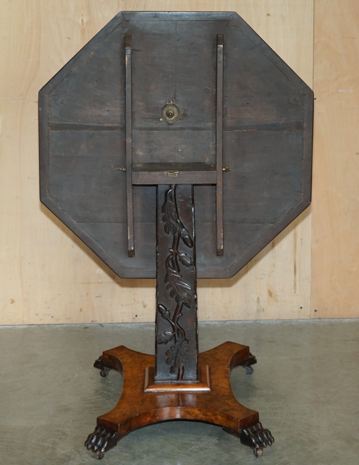 SUBLIME-CIR-1800-ANTIQUE-SPECIMEN-WOOD-OCCASIONAL-TILT-TOP-TABLE-BURR-WALNUT-OAK-177526177234-21