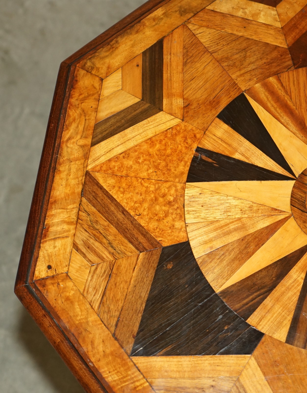 SUBLIME-CIR-1800-ANTIQUE-SPECIMEN-WOOD-OCCASIONAL-TILT-TOP-TABLE-BURR-WALNUT-OAK-177526177234-6