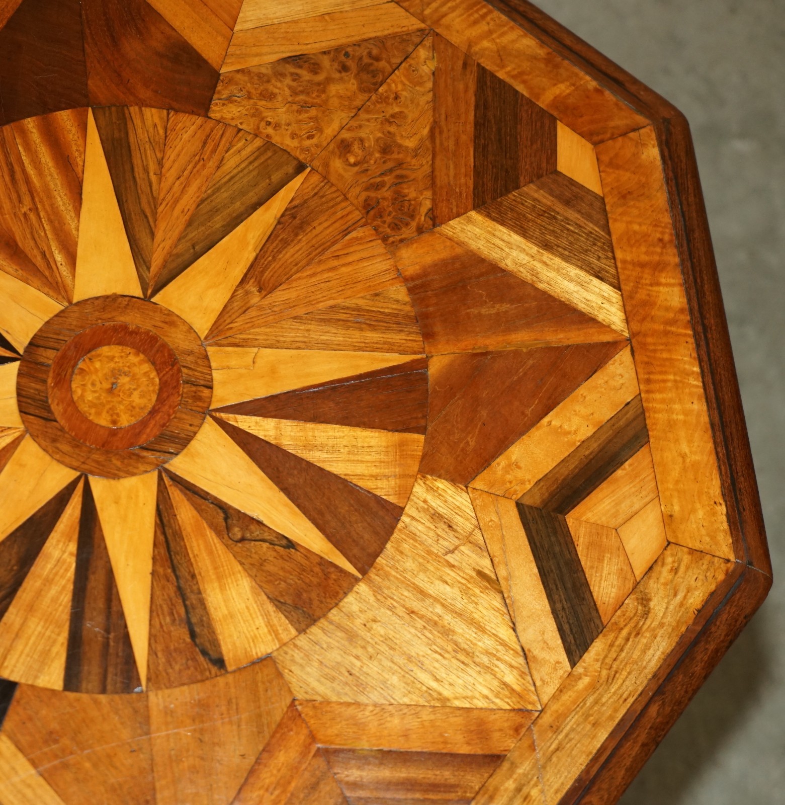 SUBLIME-CIR-1800-ANTIQUE-SPECIMEN-WOOD-OCCASIONAL-TILT-TOP-TABLE-BURR-WALNUT-OAK-177526177234-7