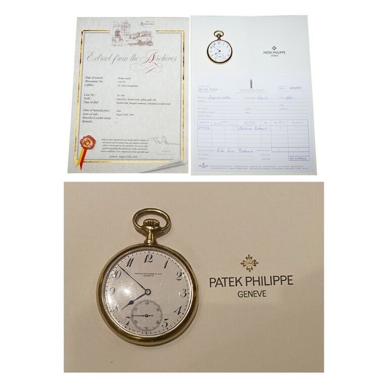 Lieutenant Colonel Owned Patek Philippe 1906 18ct Gold Pocket Watch