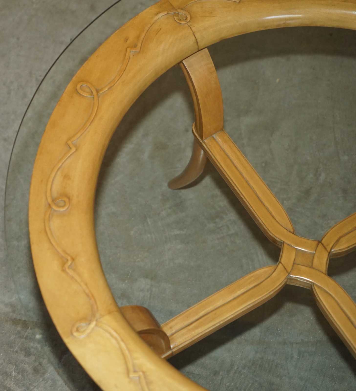 PAIR-OF-FRENCH-CIRCA-1950S-CHERRYWOOD-GLASS-RENE-PROU-ATTRIUBTED-SIDE-TABLES-177529634155-5