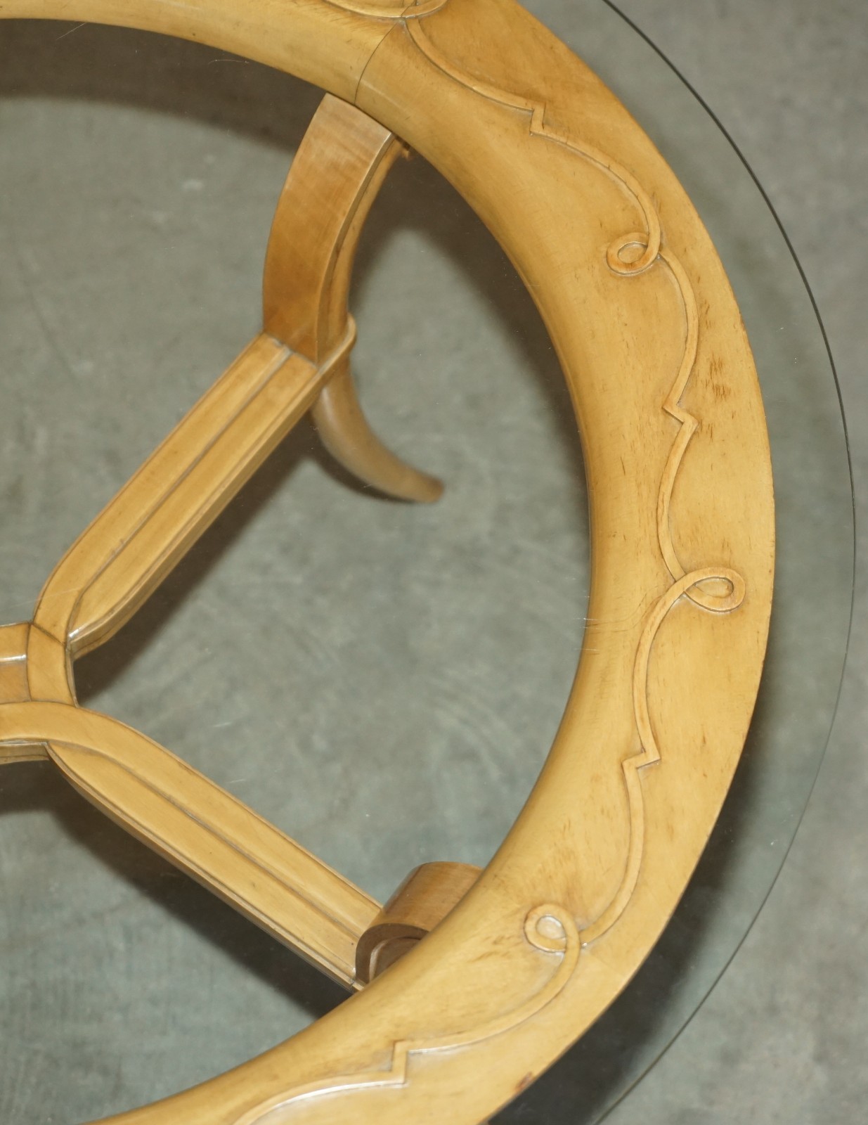 PAIR-OF-FRENCH-CIRCA-1950S-CHERRYWOOD-GLASS-RENE-PROU-ATTRIUBTED-SIDE-TABLES-177529634155-6