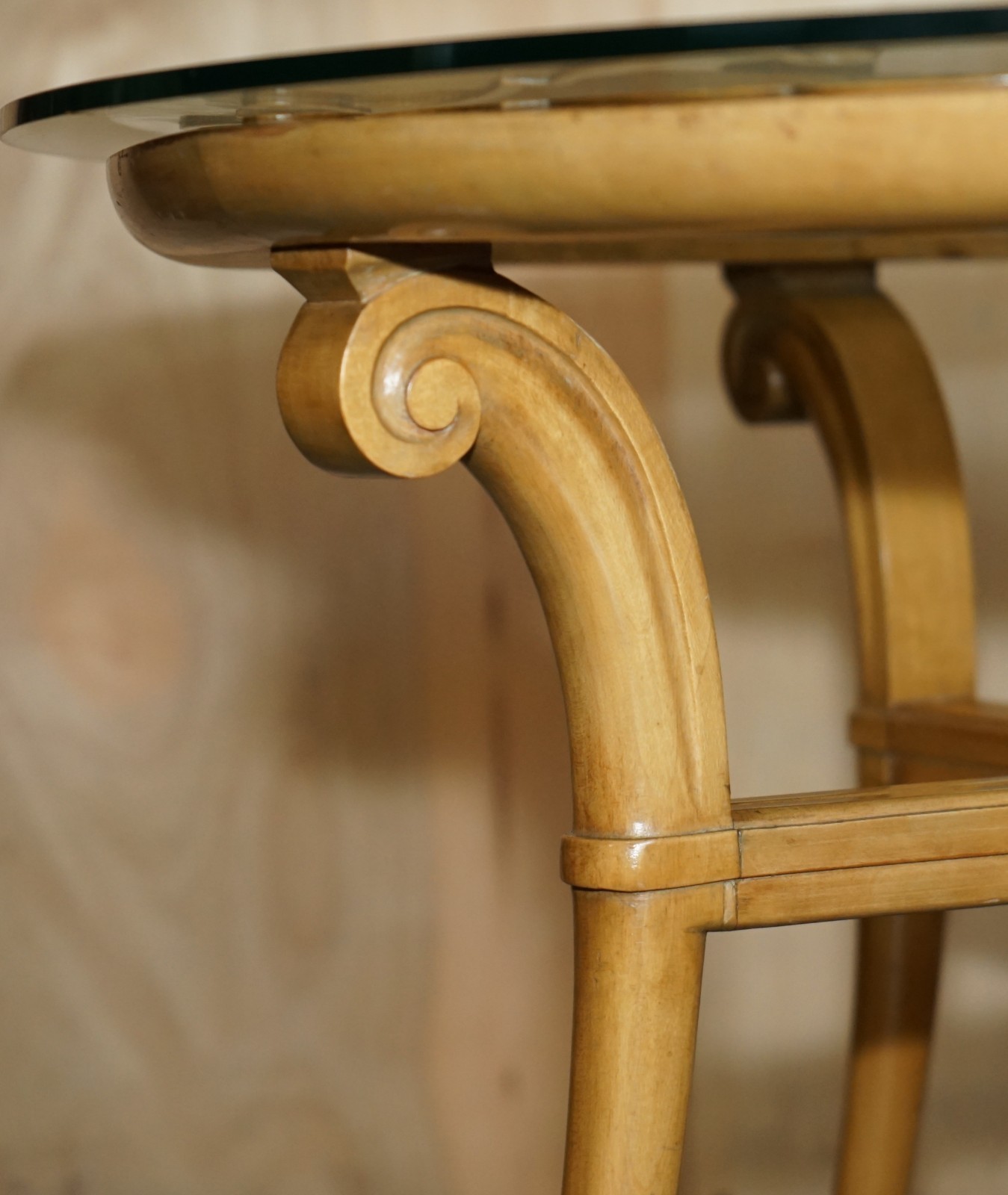 PAIR-OF-FRENCH-CIRCA-1950S-CHERRYWOOD-GLASS-RENE-PROU-ATTRIUBTED-SIDE-TABLES-177529634155-9