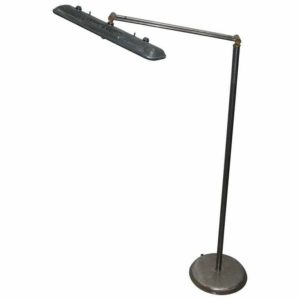 ROLLS ROYCE FLOOR STANDING ARTICULATED ANGLE POISE CHROME & POLISHED METAL LAMP