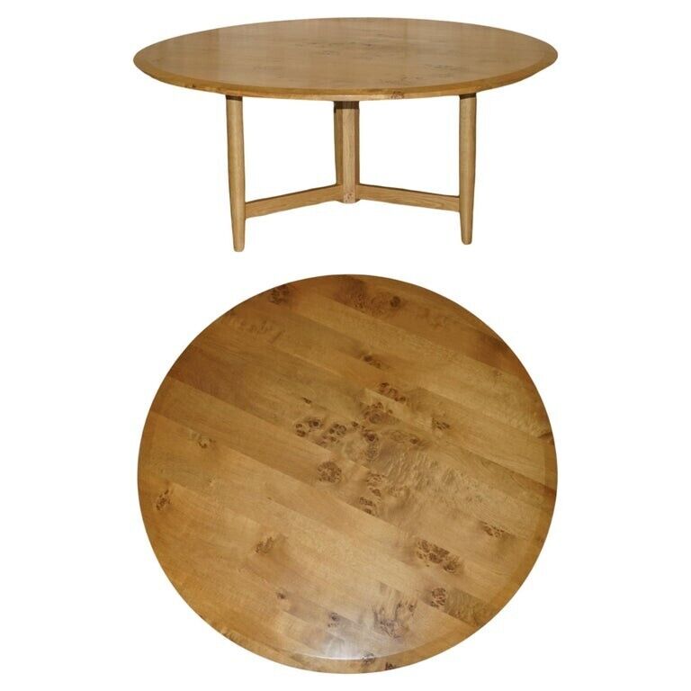 STUNNING LARGE 170CM WIDE POLLARD PIPPY BURR OAK ROUND DINING TABLE SEATS EIGHT