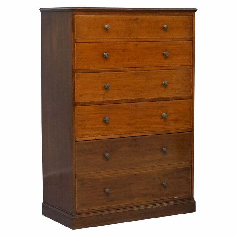 VERY RARE HOWARD & SON'S VICTORIAN CHEST OF DRAWERS HIDDEN SILVER WEAR CUPBOARD