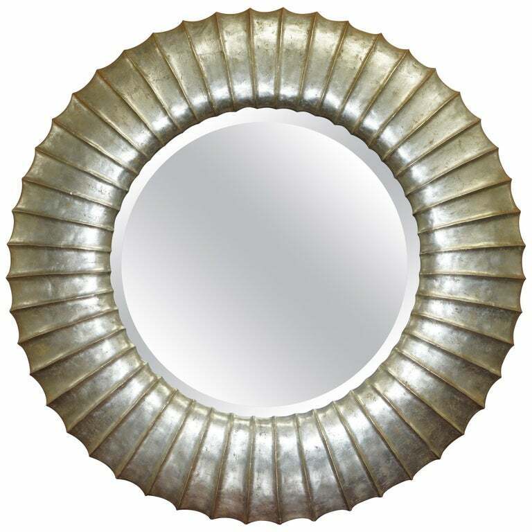 1 OF 8 RRP £2950 CHRISTOPHER GUY GOLD & SILVER LEAF GILT WOOD WALL MIRRORS