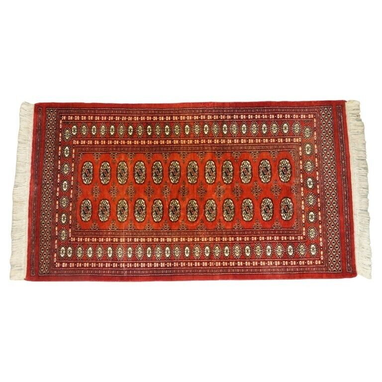 DECORATIVE FLORAL RUG MEDIUM SIZED 96.5CM X 188CM FINE HAND KNOTTED