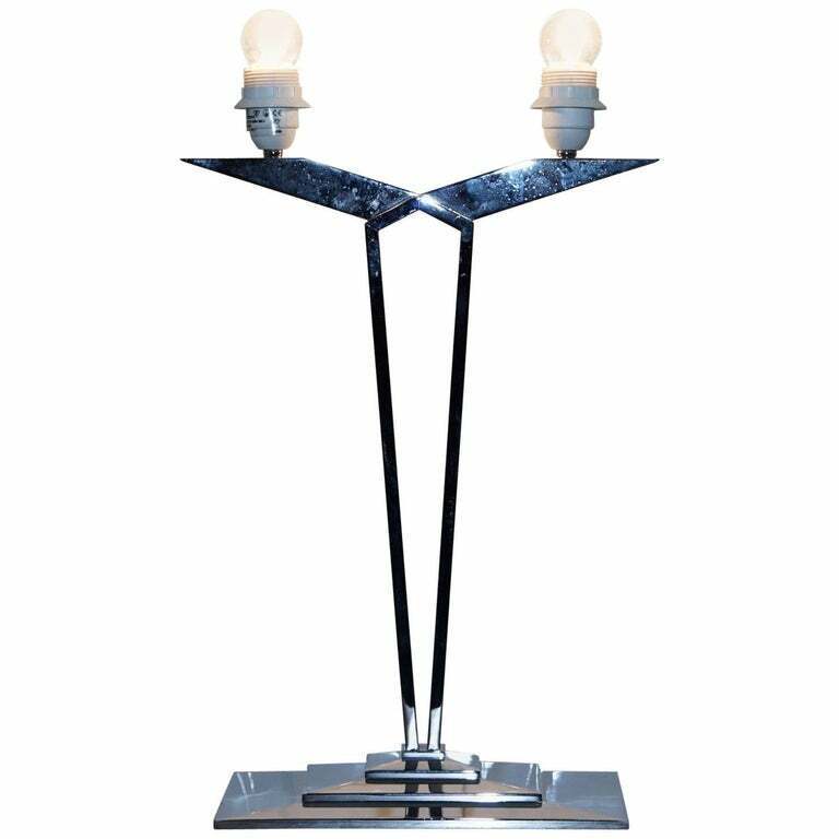 MLE CONTEMPORARY TABLE LAMP RRP £560 THREE STEP CHROME BASE CONTEMPORARY STYLING