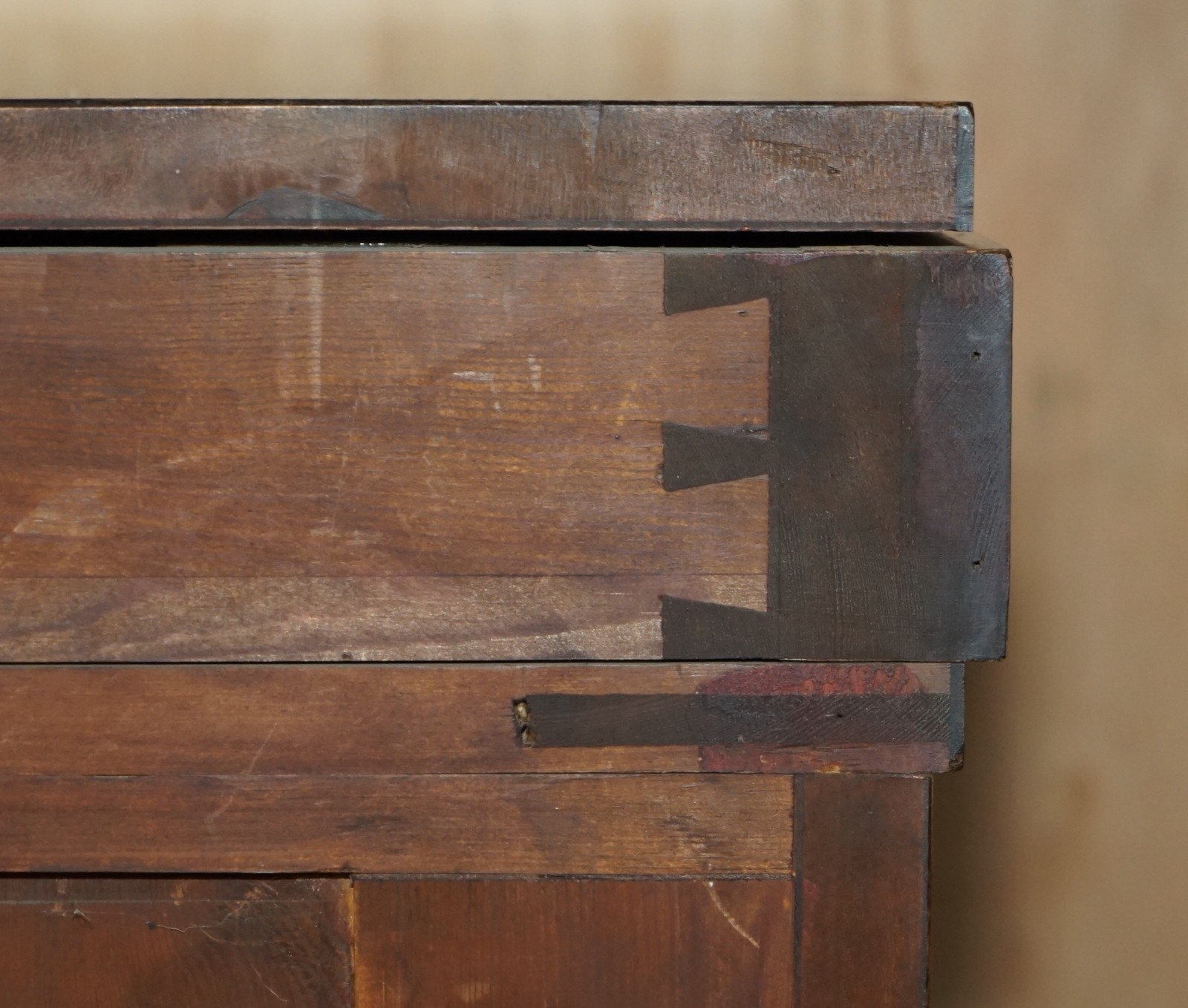 PAIR-OF-ANTIQUE-ESTATE-MADE-BOW-FRONTED-1685CM-WALNUT-TALLBOY-CHEST-OF-DRAWERS-205812568136-11