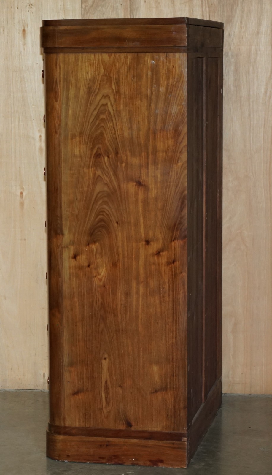 PAIR-OF-ANTIQUE-ESTATE-MADE-BOW-FRONTED-1685CM-WALNUT-TALLBOY-CHEST-OF-DRAWERS-205812568136-12