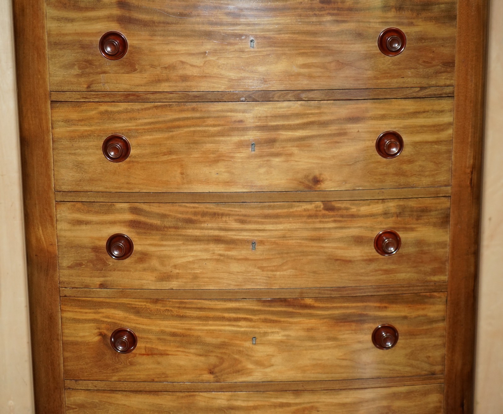 PAIR-OF-ANTIQUE-ESTATE-MADE-BOW-FRONTED-1685CM-WALNUT-TALLBOY-CHEST-OF-DRAWERS-205812568136-5